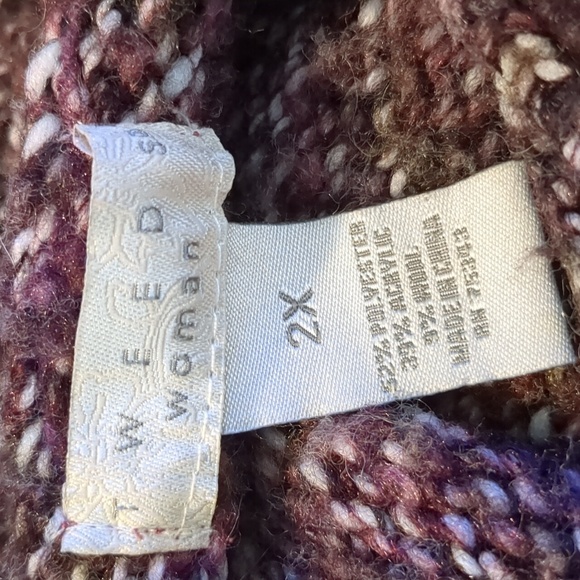 Tweeds purple wool blend cardigan/sweater/jacket size 2X - Picture 12 of 14